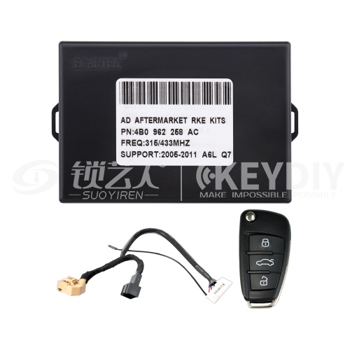 KD奥迪CAN套件适用05-11年A3 A6L带倒车雷达 Q5 Q7遥控器钥匙增加