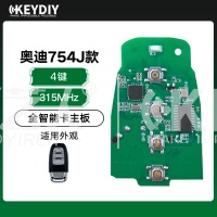 KD-奥迪754J全智能卡PCB主板-4键(通用3键)-315MHz 稳定版